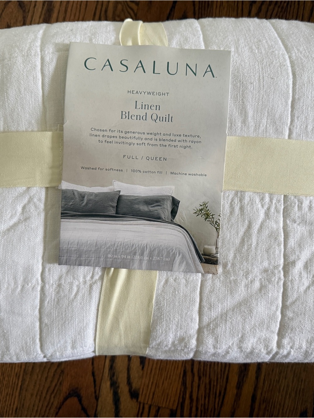 Casa Luna Linen Blend Quilt ( Full/ Queen)- NEW